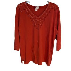 JM Collection Woman’s Embroidered Top